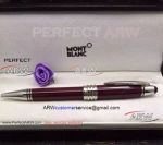 Perfect Replica Montblanc John F Kennedy Silver Clip Red Ballpoint Pen